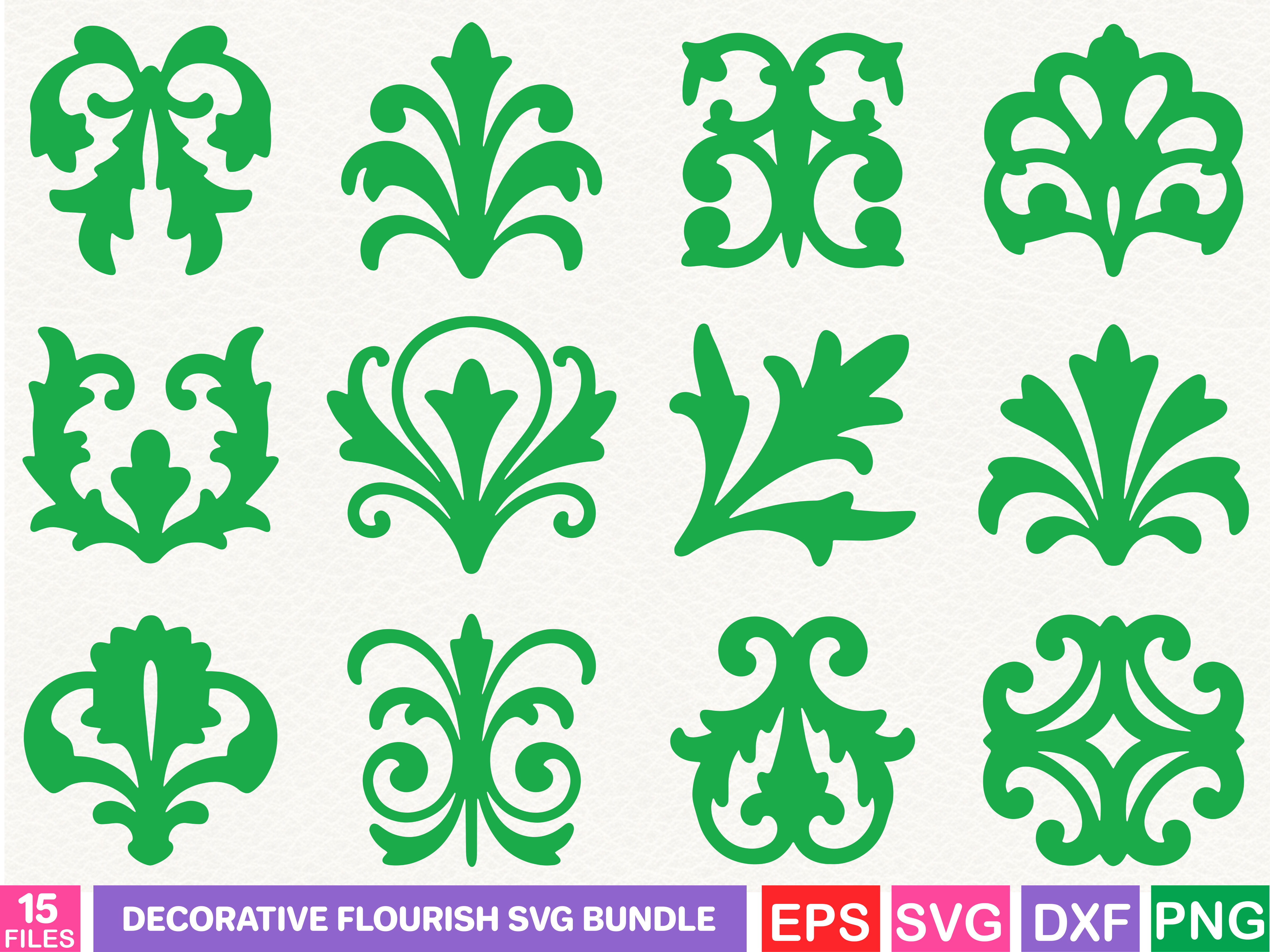 Decorative Flourish SVG Bundle