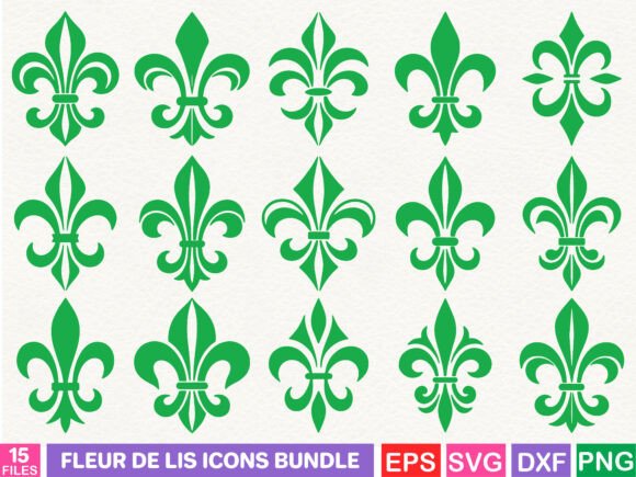 Fleur De Lis Icons Bundle