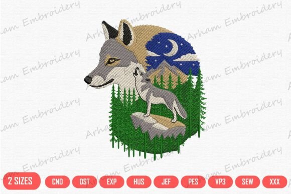 Howling Wolf Forest Moon