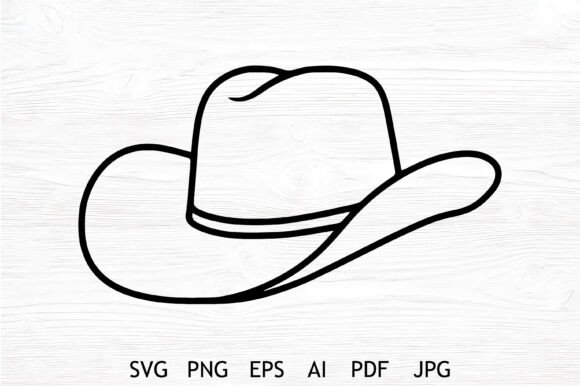 Minimal Western Cowboy Hat Outline Icon