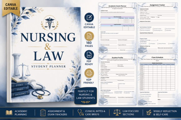 Nursing & Law Student Planner