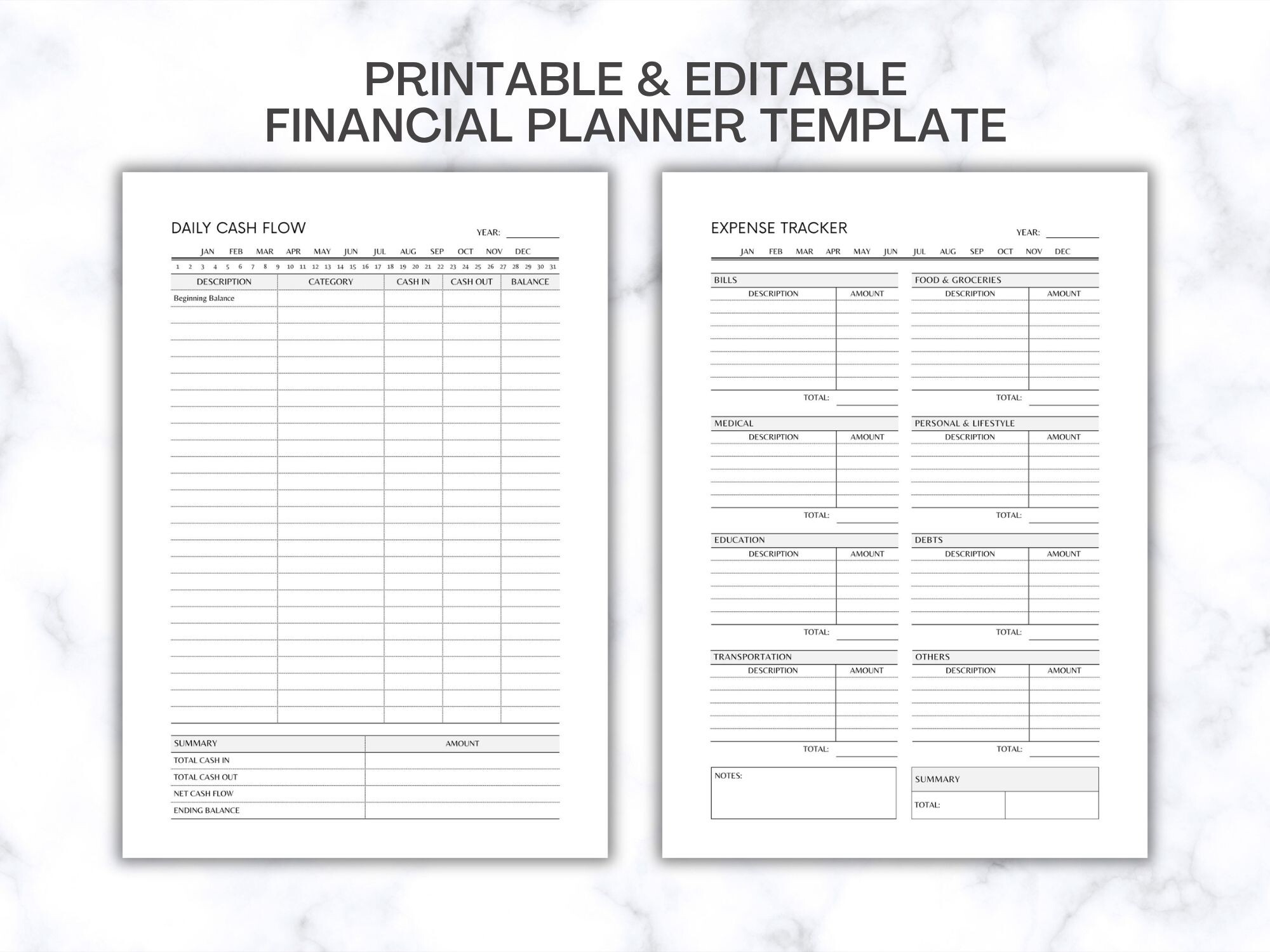 14 Financial Planner Templates