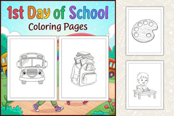 1st Day of School Coloring Pages