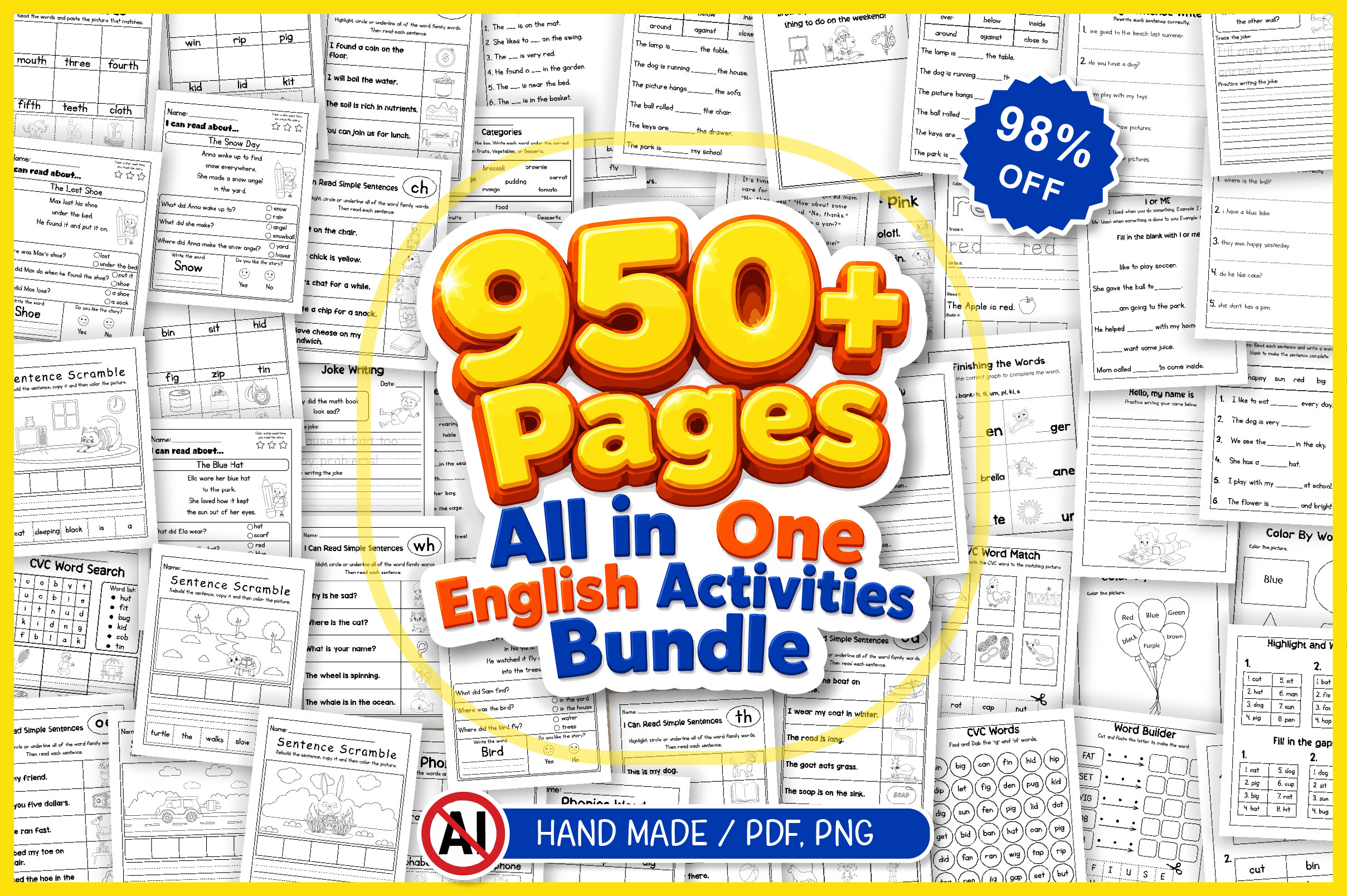 All in One English Activities Bundle