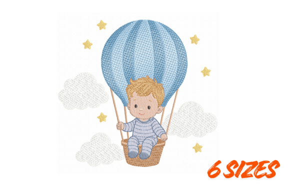 Baby Boy Balloon Embroidery Design