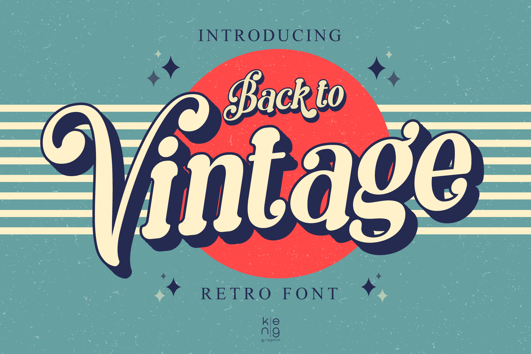 Back to Vintage Font preview — rounded retro lettering