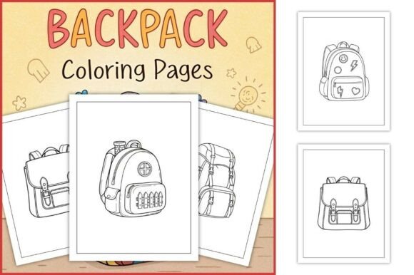 Backpack Coloring Pages for Kids