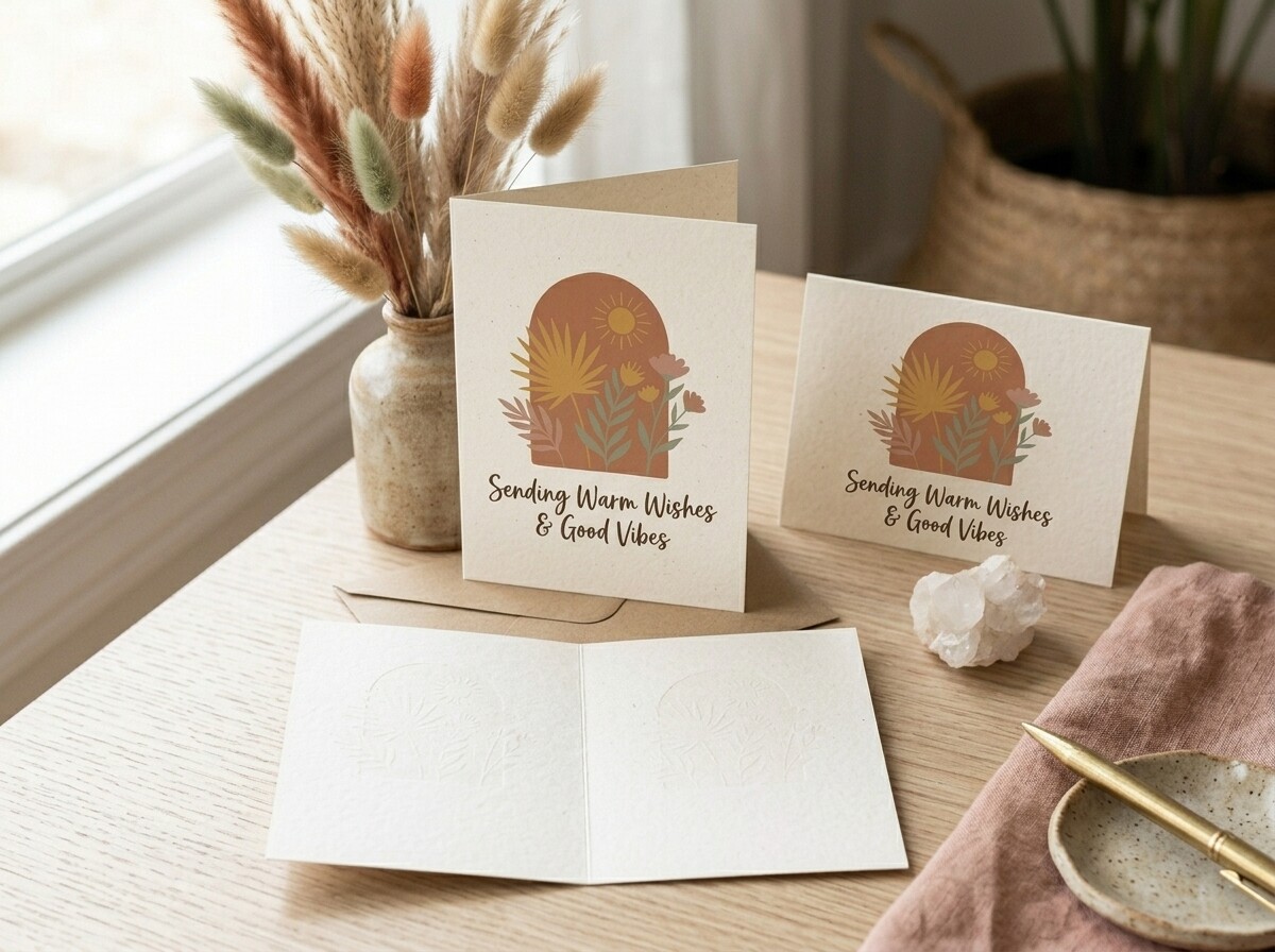 Boho Greeting Card | Sending Warm Wishes