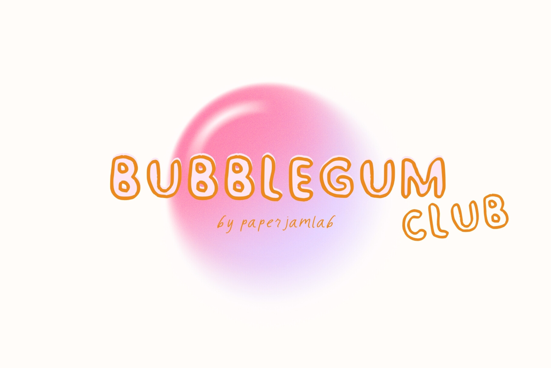 Bubble Gum Club font preview - Y2K bubble decorative font