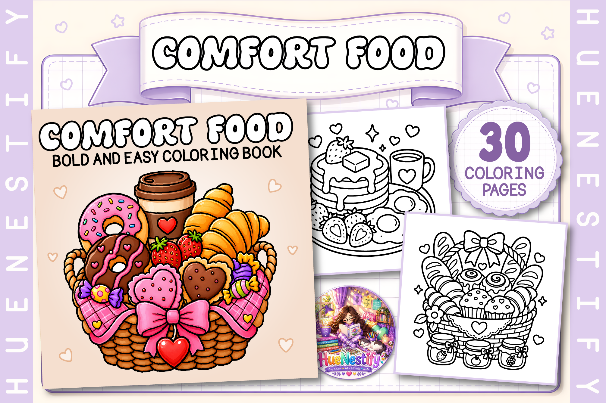 Comfort Food Bold and Easy Coloring Book