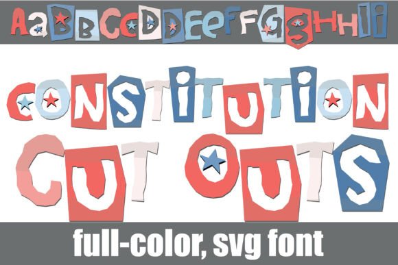 Constitution Cut Outs Color Fonts Font By Illustration Ink