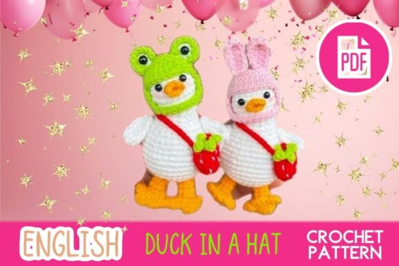 Crochet Duck in the Hat / Amigurumi PDF
