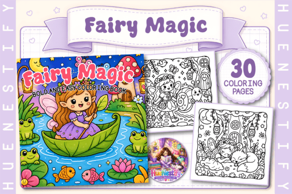 Fairy Magic Bold and Easy Coloring Book