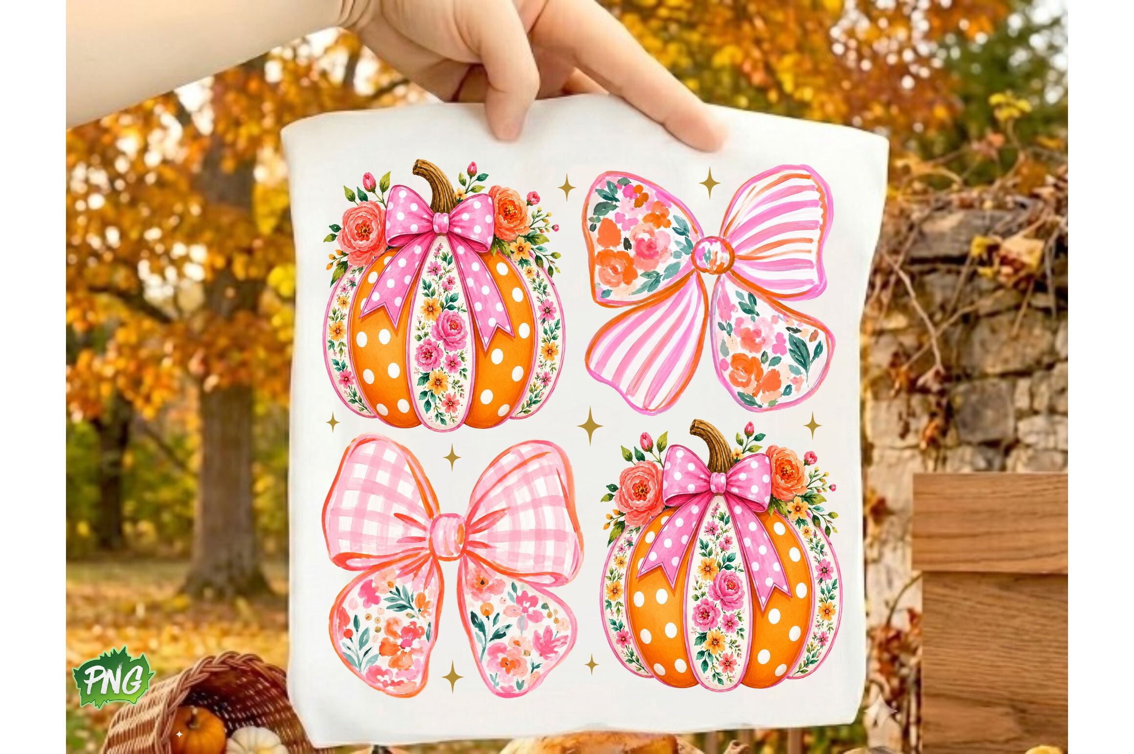 Fall Bow Pumpkin Coquette PNG Graphic by OrinDesign · Creative Fabrica