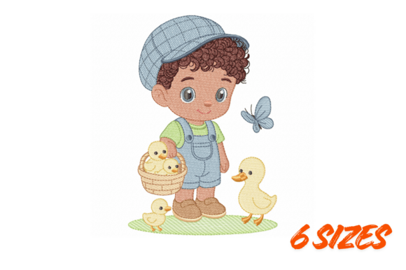 Farm Boy Embroidery Design