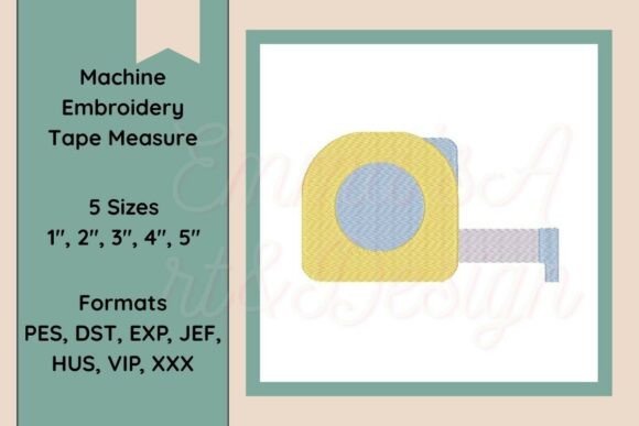 Machine Embroidery Tape Measure Design