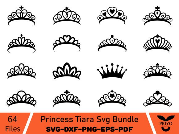 Princess Tiara Svg Bundle