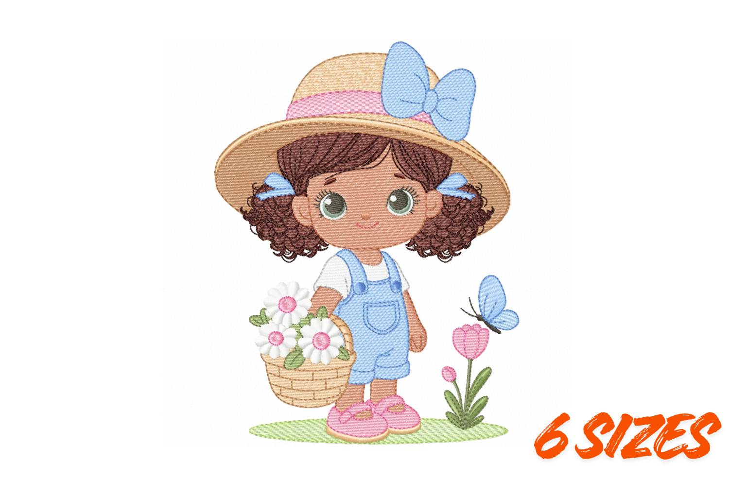 Spring Girl Embroidery Design