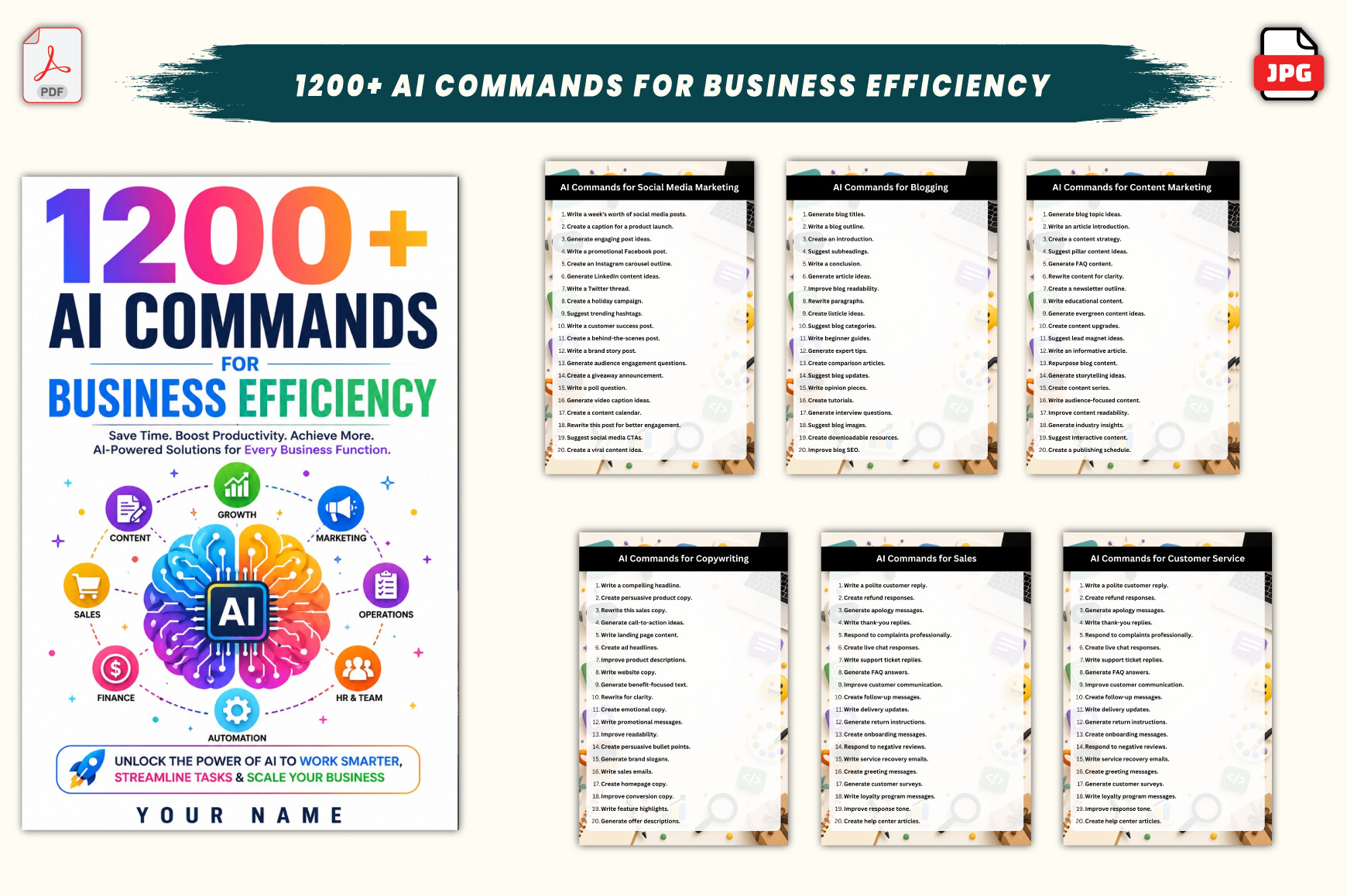 1200+ AI Commands for Business Efficiency