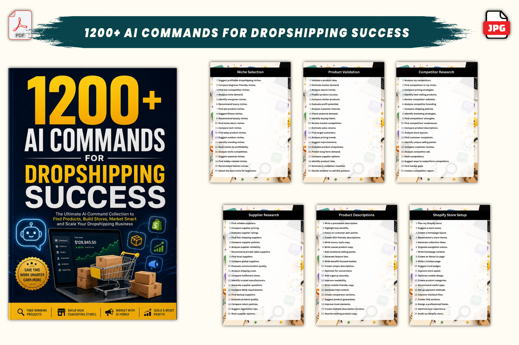 1200+ AI Commands for Dropshipping Succe