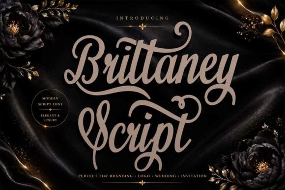 Brittaney Script Script & Handwritten Font By Shape Studio