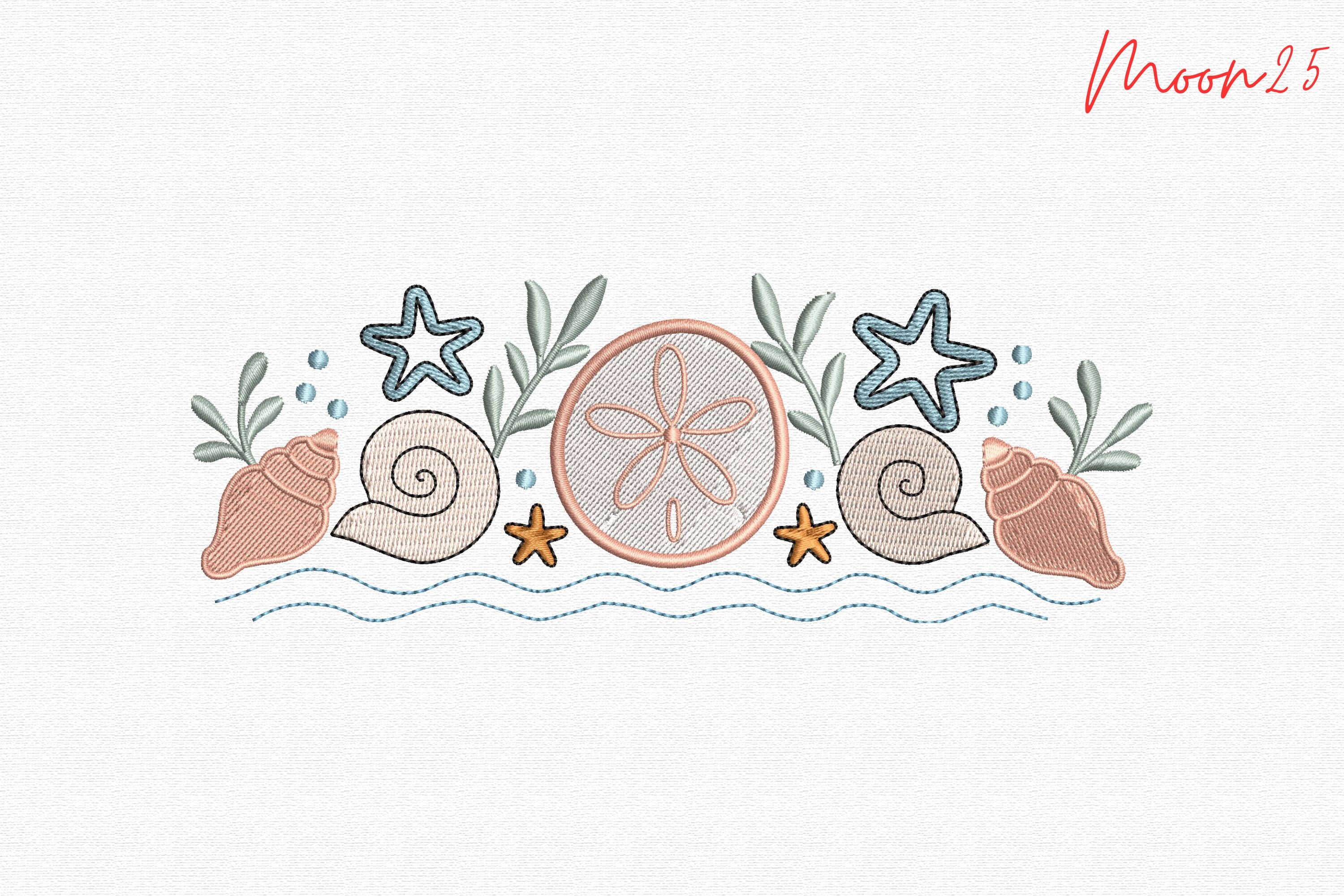 Coastal Seashell Border