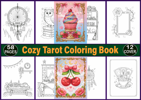 Cozy Tarot Bold and Easy Coloring Book