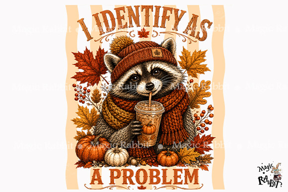 Fall Raccoon Pumpkin PNG