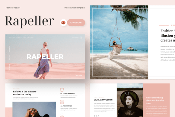 Preview of Fashion Lookbook Brand PowerPoint fashion presentation template