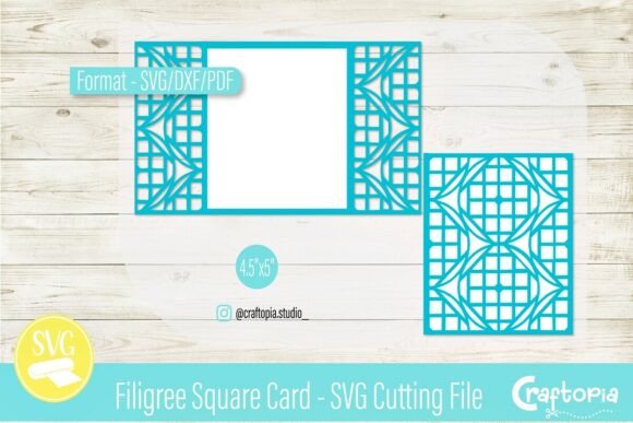 Filigree Square Card – SVG Cutting File
