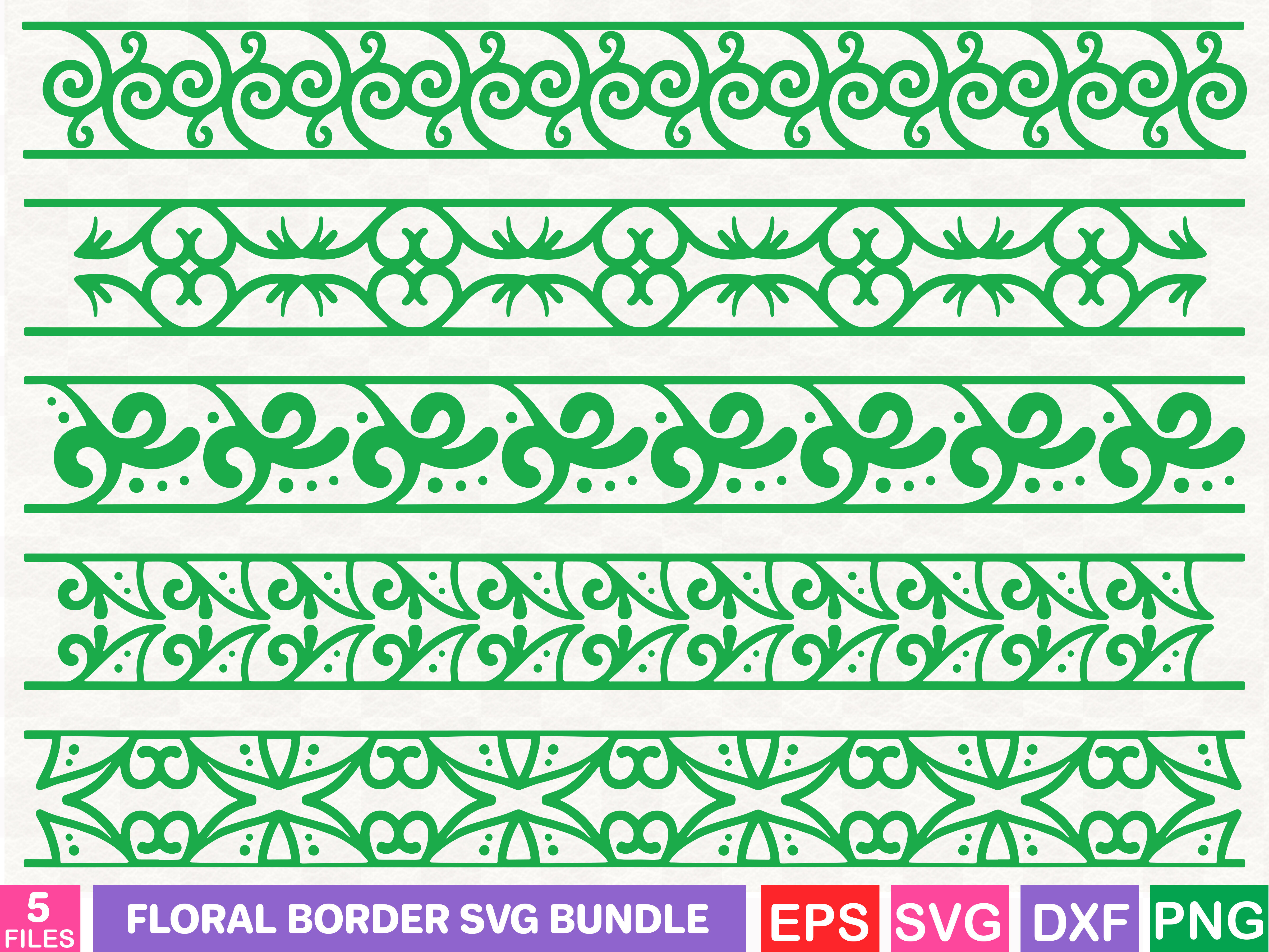 Floral Border SVG Bundle