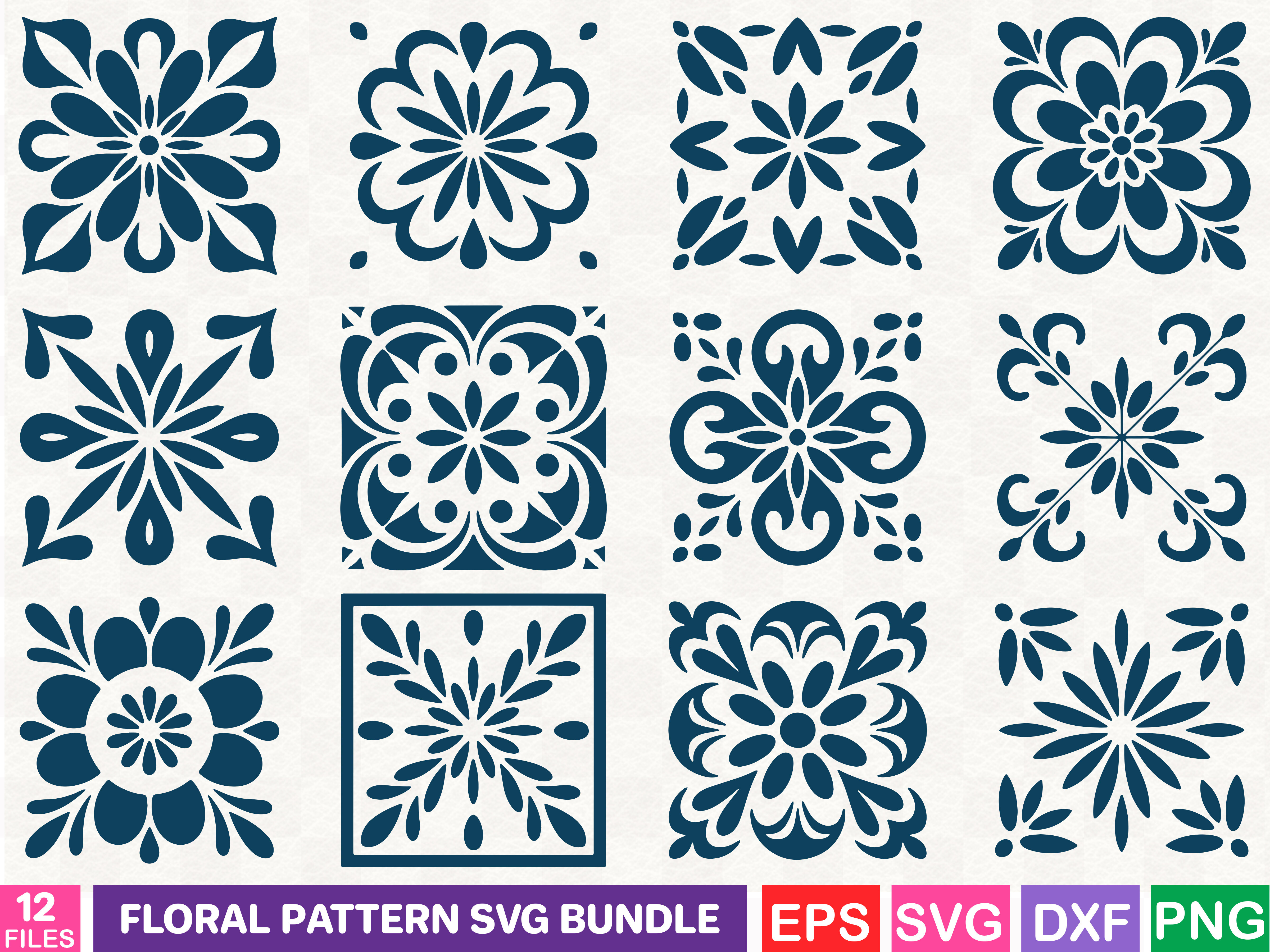 Floral Pattern SVG Bundle