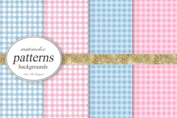 Gingham Backgrounds Digital Papers
