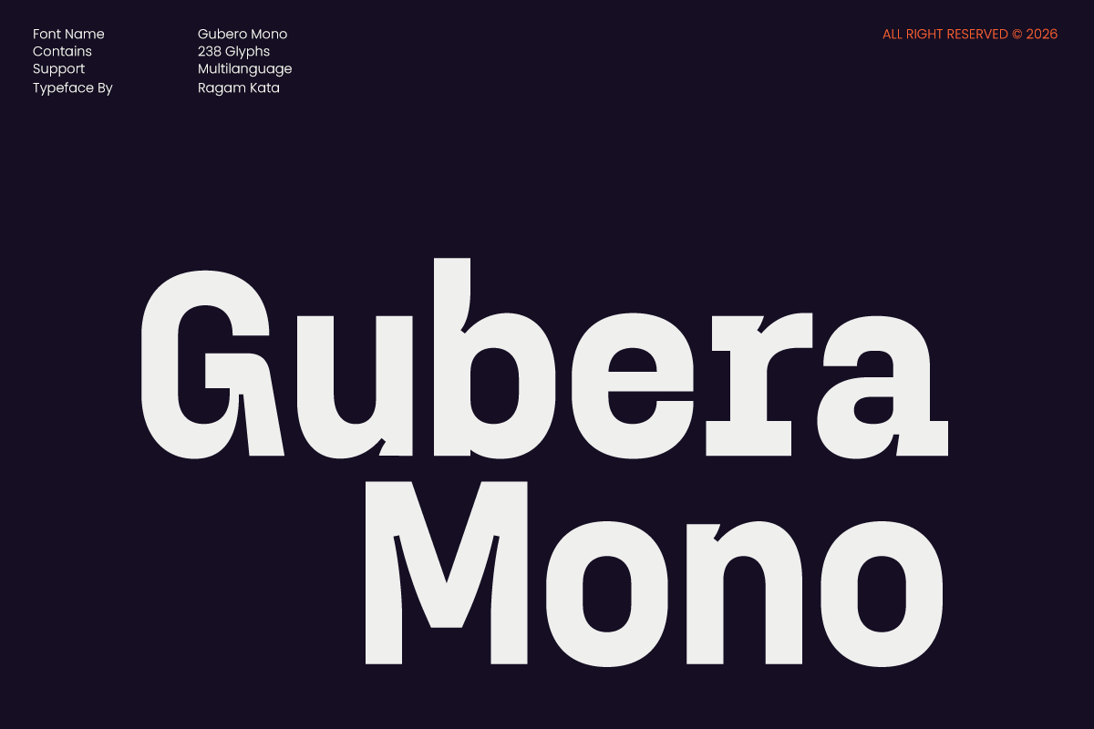 Gubera Mono Font by RagamKata Studio preview