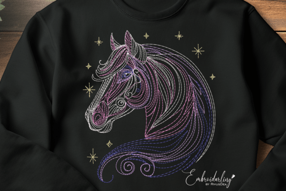 Horse Head Profile Outline Design