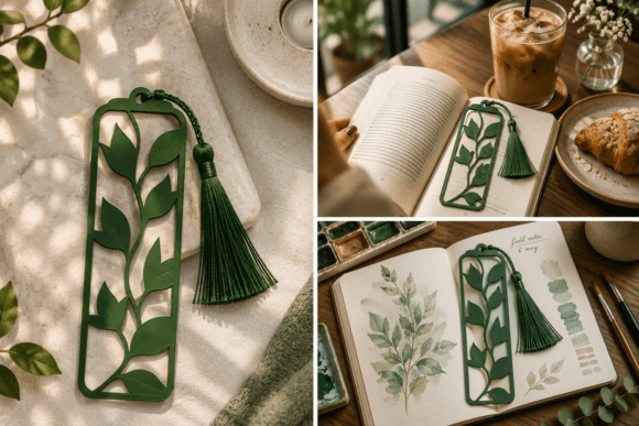 Leaf Vine Bookmark STL | Elegant 3D Printable Botanical Accessory - Image 1