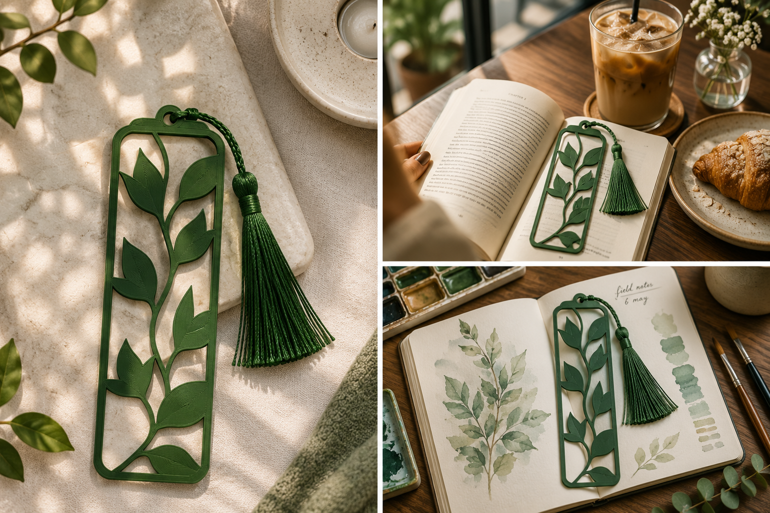 Leaf Vine Bookmark STL | Elegant 3D Printable Botanical Accessory - Image 4