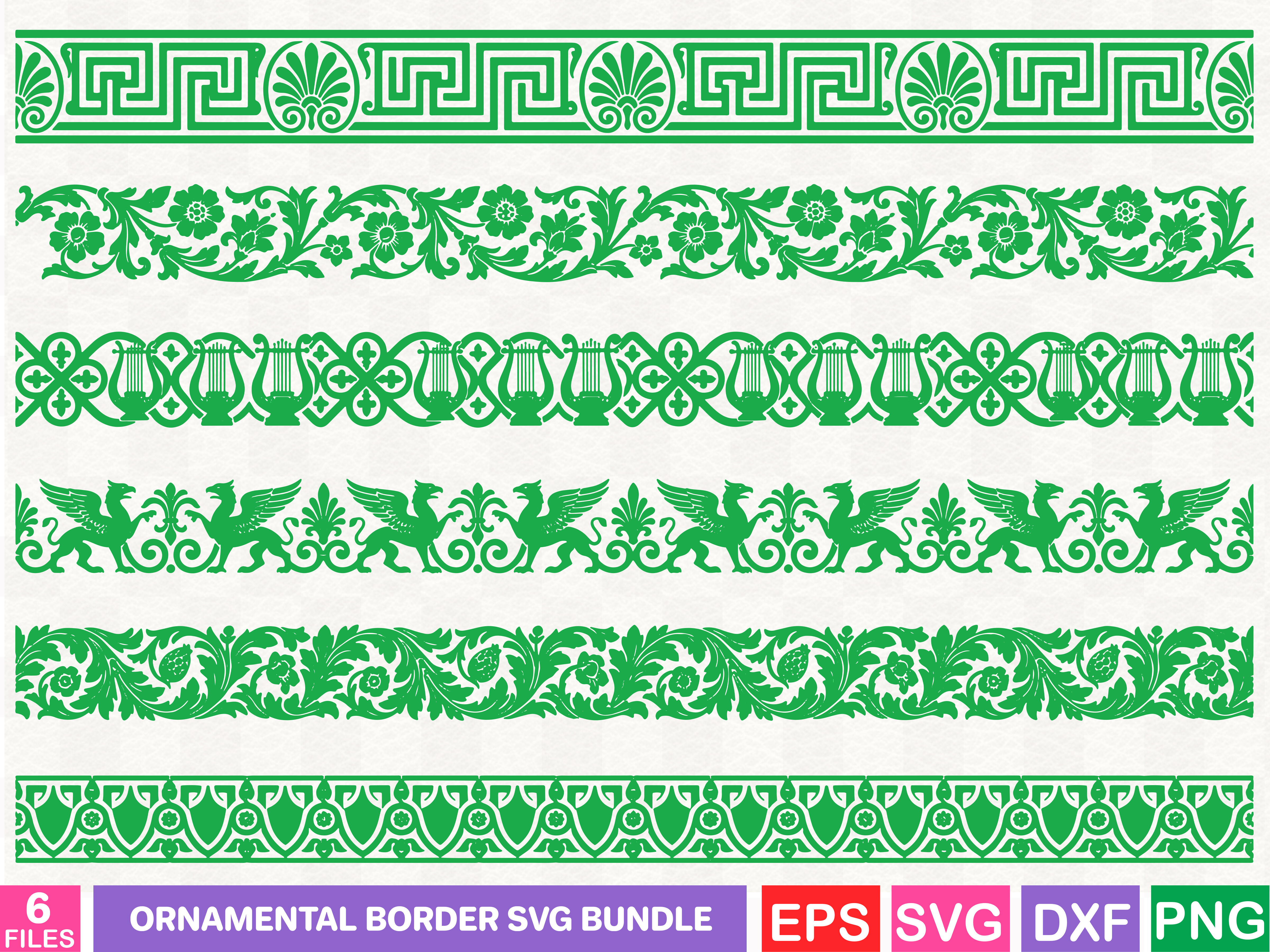 Ornamental Border SVG Bundle