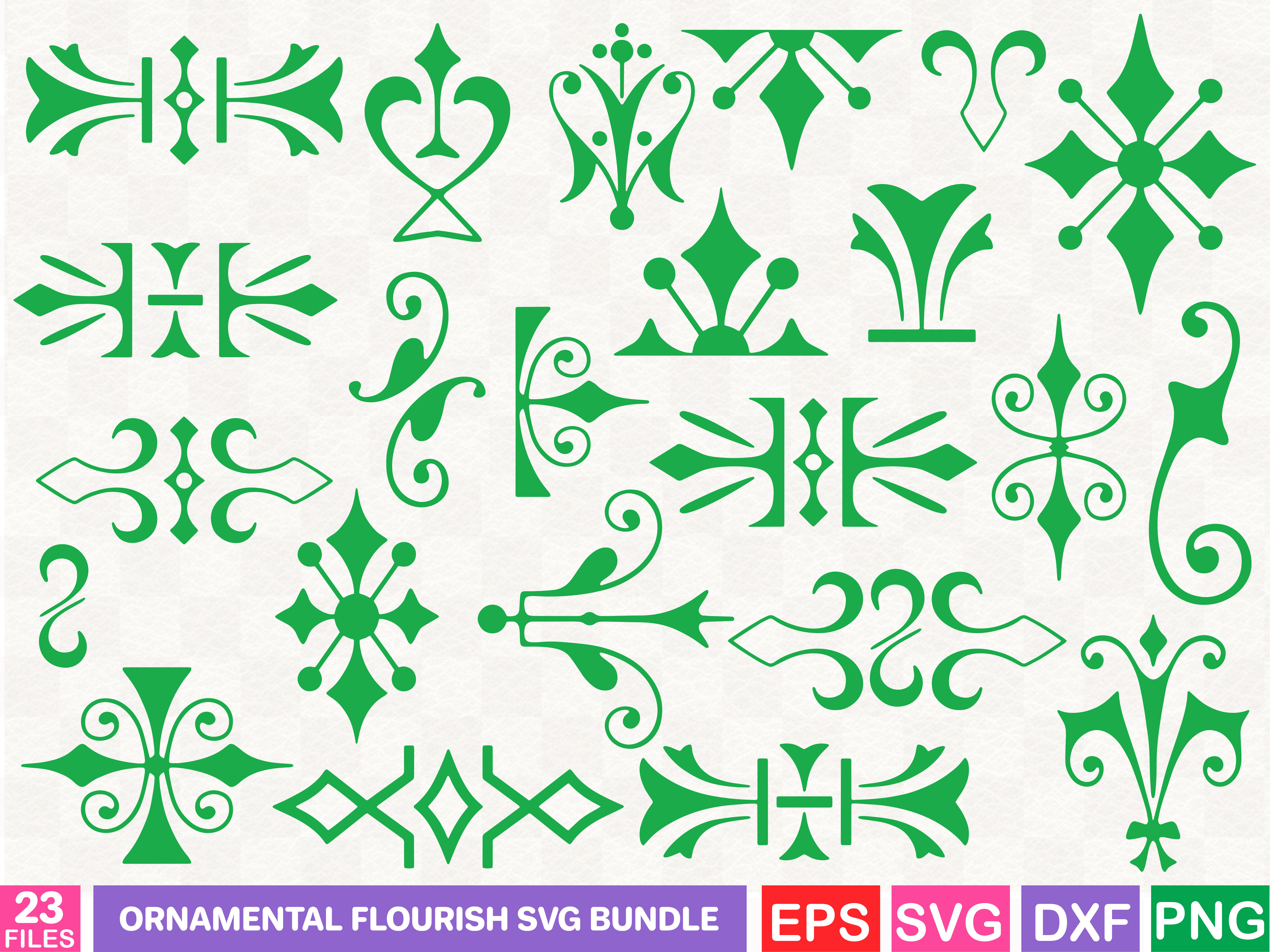 Ornamental Flourish SVG Bundle