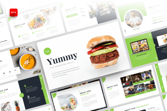Preview of Restaurant Business PowerPoint food presentation template