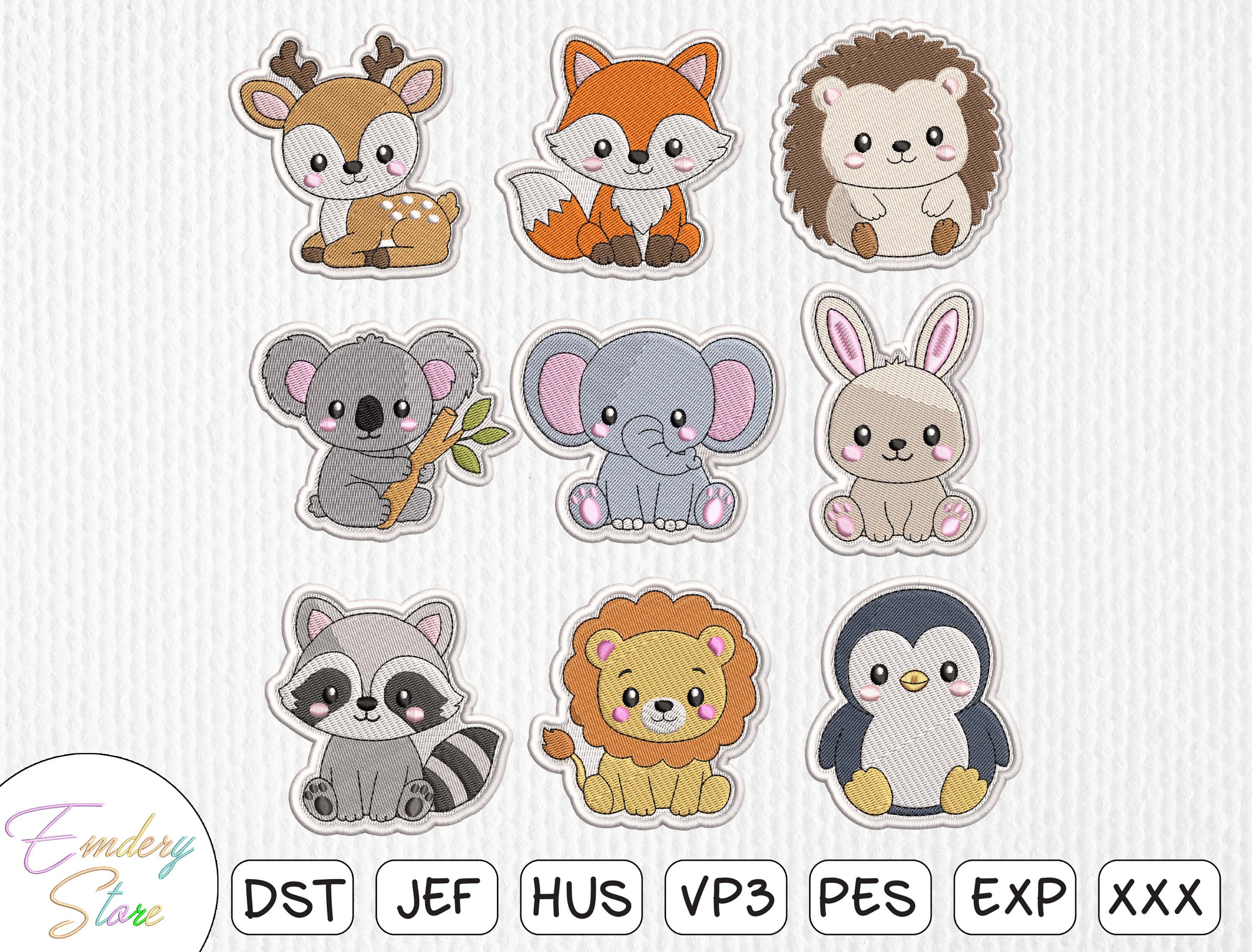 Safari Animal Embroidery Design Bundle
