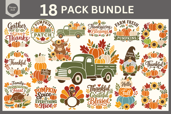Thanksgiving SVG Bundle, Fall SVG Bundle