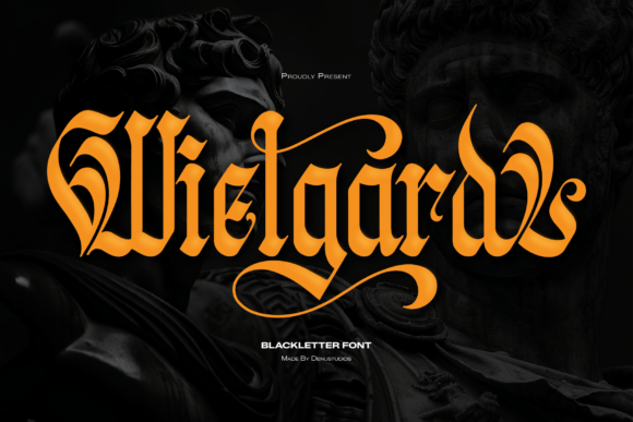 Preview specimen of Welgards blackletter font