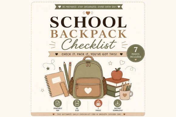 ADHS Children School Backpack Checklist