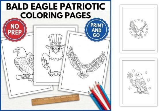 Bald Eagle Patriotic Coloring Pages
