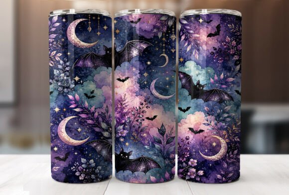Bat Halloween Tumbler Wrap Sublimation