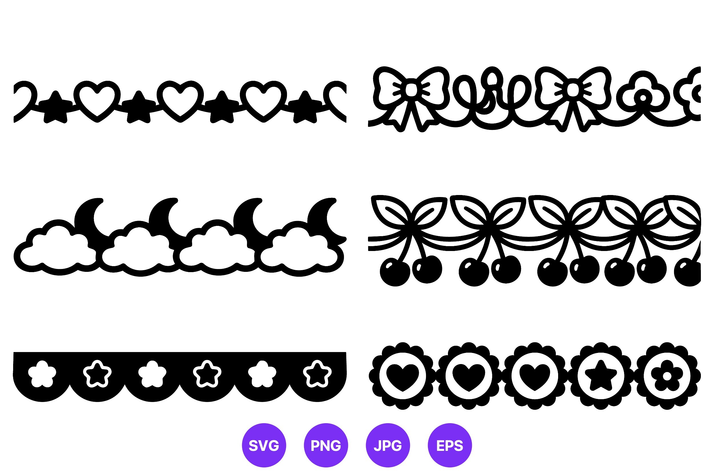 Black and White Vector Borders