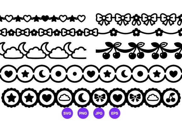 Black and White Cute Decorative Vector