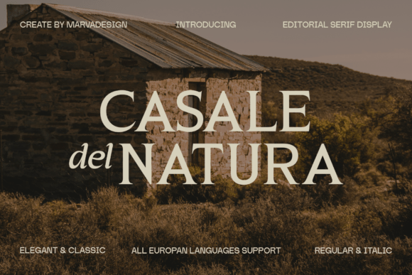 Casale Del Natura Serif Font By Marvadesign