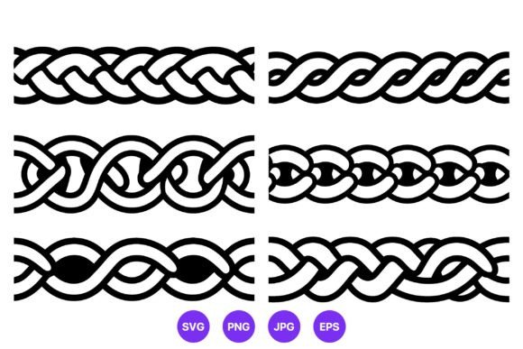 Celtic Knot Borders Black and White